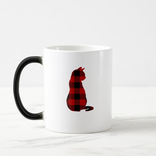 Caneca Mágica Cat Buffalo Check Pattern Mug (Esquerda)