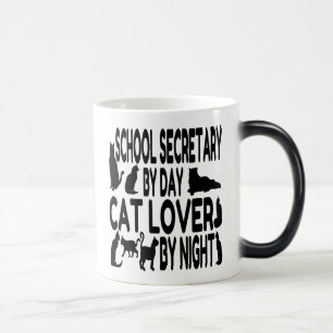 Caneca Mágica Cat Lover School Secretary