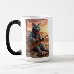Caneca Mágica Cat tocando violão