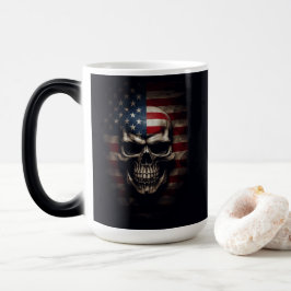 Caneca Mágica Caveira da Bandeira Americana