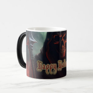 Caneca Mágica Caveira da Morte no Halloween Arte Assustadora