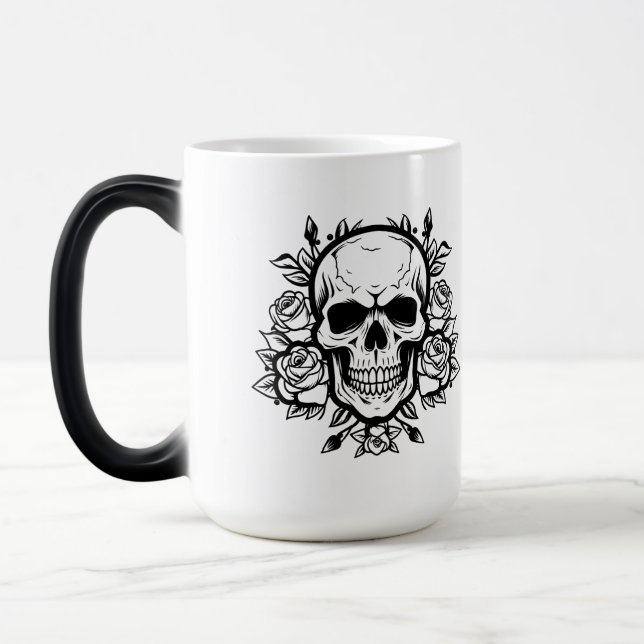 Caneca Mágica Caveira & Rosas (Esquerda)