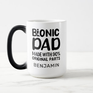 Caneca Mágica Celebração Bionic de substituição do joelho do Pai
