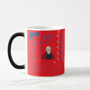 Caneca Mágica Celebração da Nação das Luzes vermelho brilhante