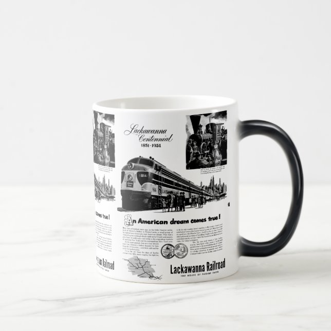 Caneca Mágica Centennial 1951 da estrada de ferro de Lackawanna (Direita)