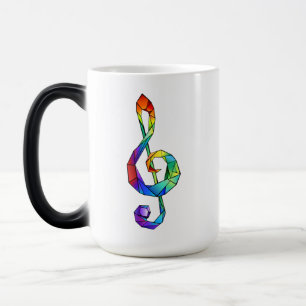 Caneca Mágica Cérebro de chave musical arco-íris