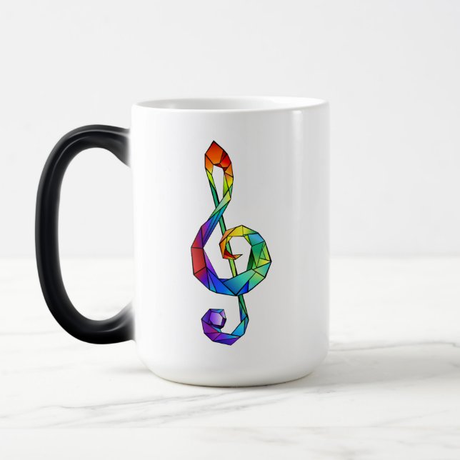 Caneca Mágica Cérebro de chave musical arco-íris (Esquerda)