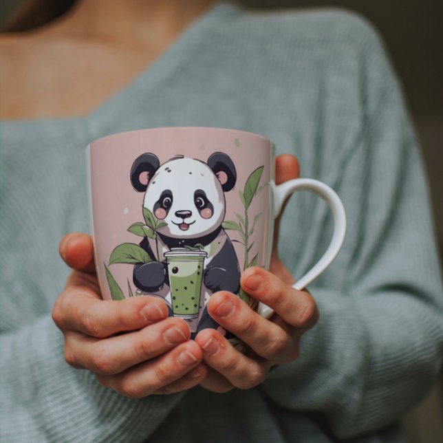 Caneca Mágica Chá de bolha de bebendo de Panda, chá de boba (Criador carregado)