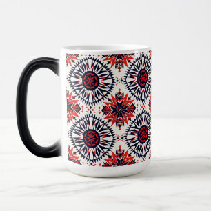 Caneca Mágica Chan de cor mágica azul etéreo "Interlock Cósmico"