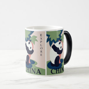 Caneca Mágica Charming Panda Adventure: Arte Viagem da China Ret
