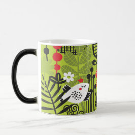 Caneca Mágica Cheerful Bird in a Lush Garden Mug
