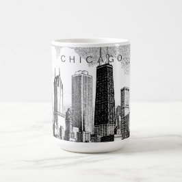 Caneca Mágica Chicago Skyline Mug