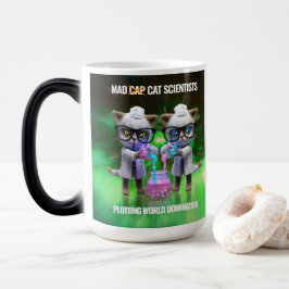 Caneca Mágica Cientistas Gatos Engraçados Fazendo Dominação Mund