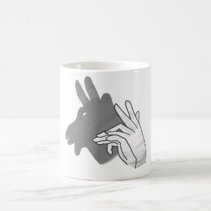Caneca Mágica Cinza Hand Silhouette Billy Goat