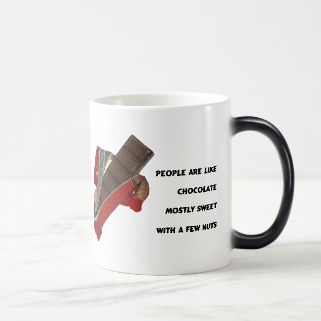 Caneca Mágica Citação de chocolate engraçada (Direita)