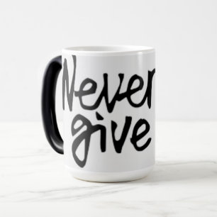 Caneca Mágica Citação Motivacional Nunca Desista Minimalista Caf