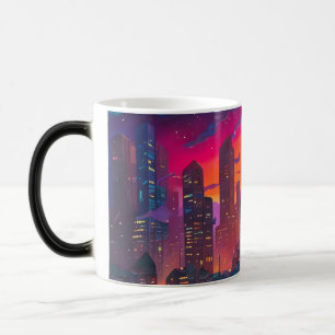 Caneca Mágica Cityscape Psicodélico Mais Escuro
