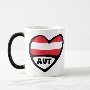 Caneca Mágica Código do País Áustria Sinalizador Heart AUT