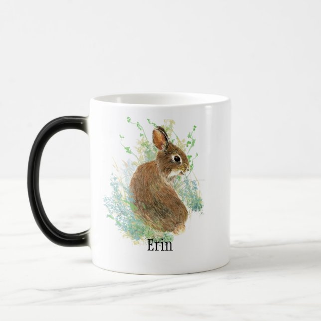 Caneca Mágica Coelhinho Coelho Coelho Coelho Pet Animal Nome Per (Esquerda)