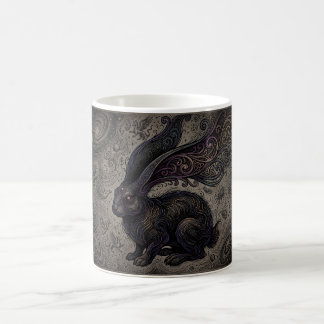 Caneca Mágica Coelho Gótico de Páscoa entre Estrelas