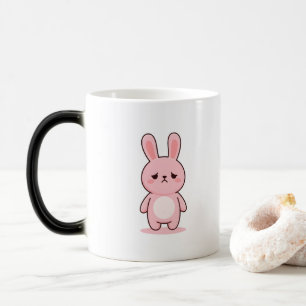 Caneca Mágica Coelho Triste Estilo Kawaii Minimalista