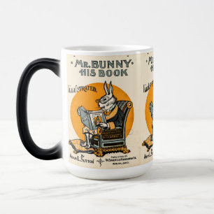 Caneca Mágica Coelho Vintage com Livro - Professor, Aluno