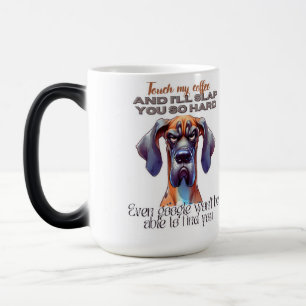 Caneca Mágica Coffee Mug - Engraçado "Toque meu café" De