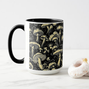 Caneca Mágica Cogumelo: Pão de Café Preto e Branco Negrit