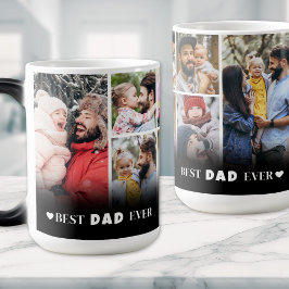 Caneca Mágica Colagem de Fotos Personalizada do Melhor Pai do Mu