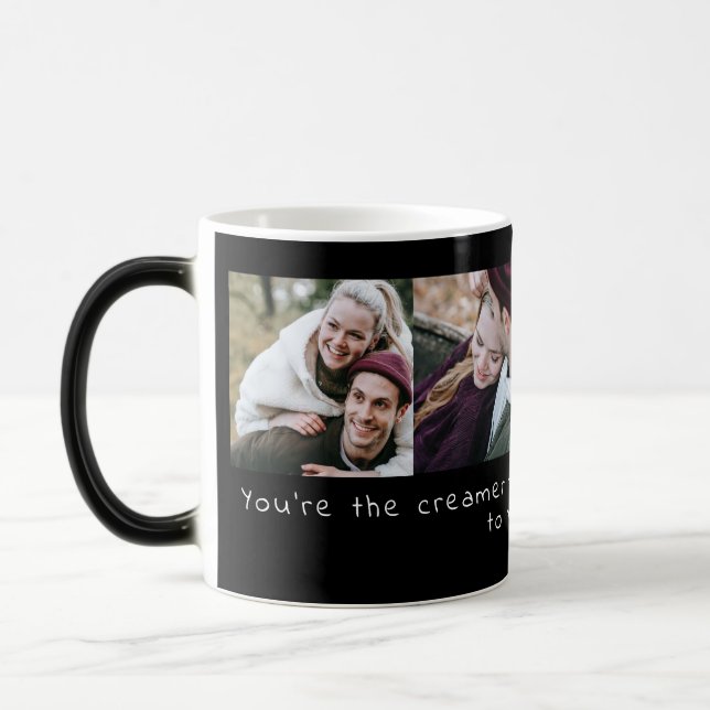 Caneca Mágica Colagem Fotográfica Personalizada Engraçado Cotaçã (Esquerda)