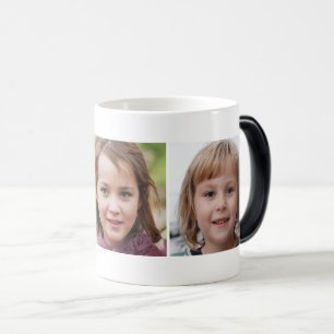 Caneca Mágica Colagem Personalizada De Três Fotos