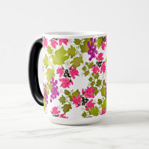 Caneca Mágica Colheita sem costura rosas rosa flores florais c