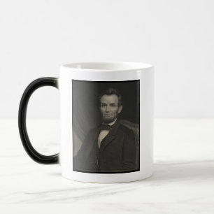 Caneca Mágica com Retrato Gravado de Abraham Linco