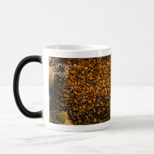 Caneca mágica com tema de café