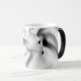 Caneca Mágica Congelado: Cinza Abstrato, branco e preto