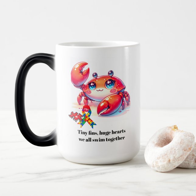 Caneca Mágica Conscientização do Autismo (Com Donut)