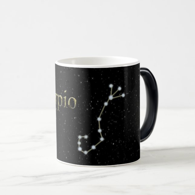 Caneca Mágica Constelação Scorpio Mug (Frente Esquerda)