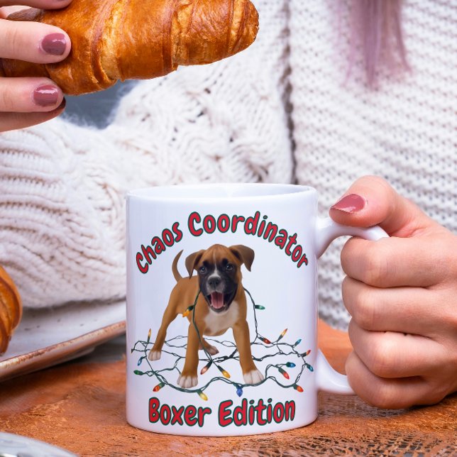 Caneca Mágica Coordenador de Caos de Cachorro Boxer (Criador carregado)