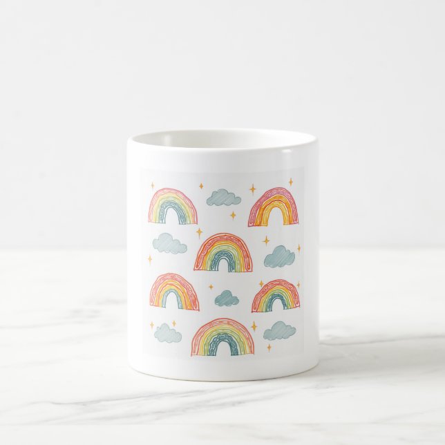 Caneca Mágica copo com imagem arco-íris (Centro)