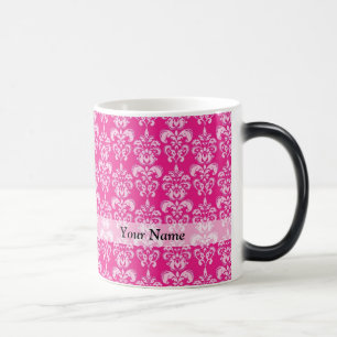 Caneca Mágica Cor damasco rosa quente