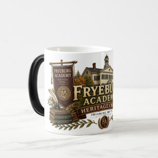 Caneca Mágica Cor do Design do Brasão de Herança da Fryeburg Aca
