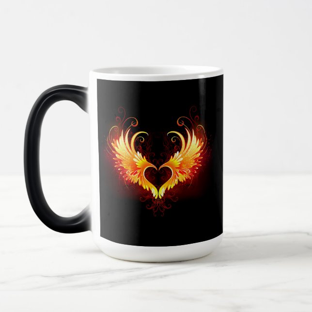 Caneca Mágica Coração do Anjo Fogo com Asas (Esquerda)