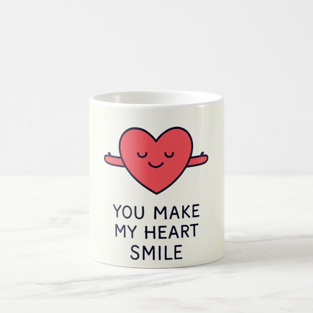 Caneca Mágica Coração Sorria Magia Mug (Centro)