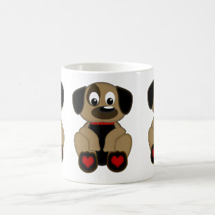 Caneca Mágica Corações do cachorrinho
