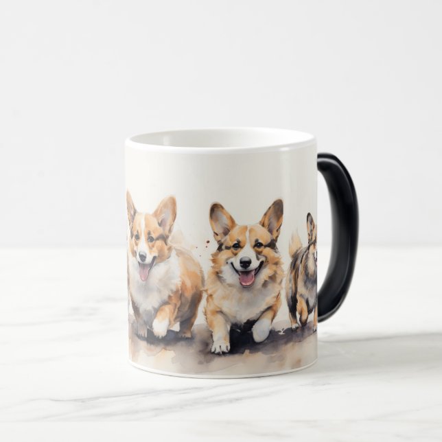 Caneca Mágica Corgi Mugs (Frente Esquerda)