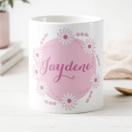 Caneca Mágica Coroa de Margaridas Rosa Pastel