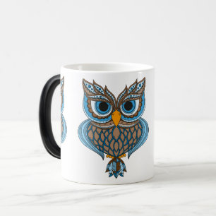 Caneca Mágica Coruja Azul