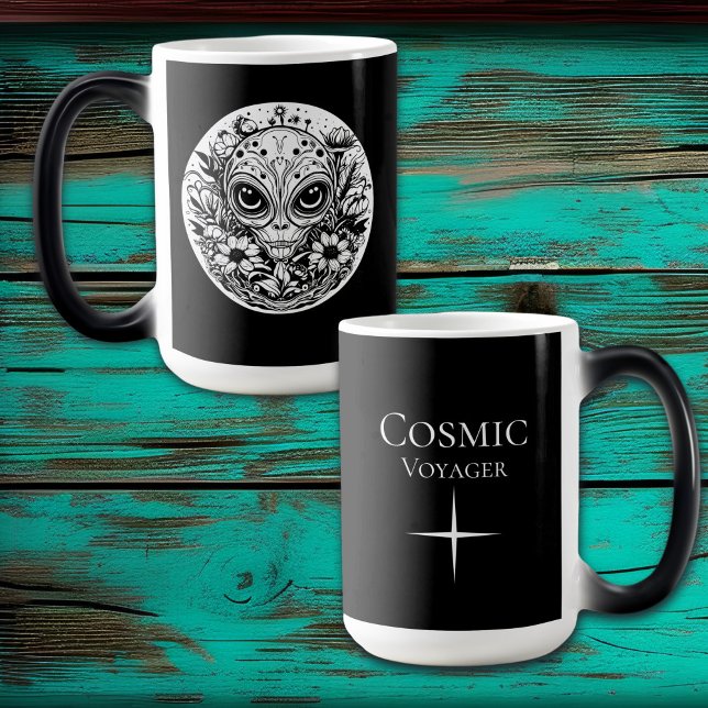 Caneca Mágica Cosmic Voyager | Alienígenas extraterrestres (Criador carregado)