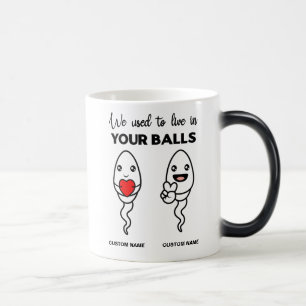 Caneca Mágica Costumávamos Viver Em Suas Bolas, Pai De Nome Per