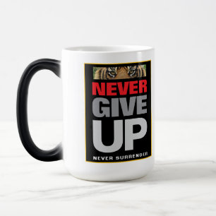 Caneca Mágica Cotação Nunca Desistir Nunca Entregar Motivação